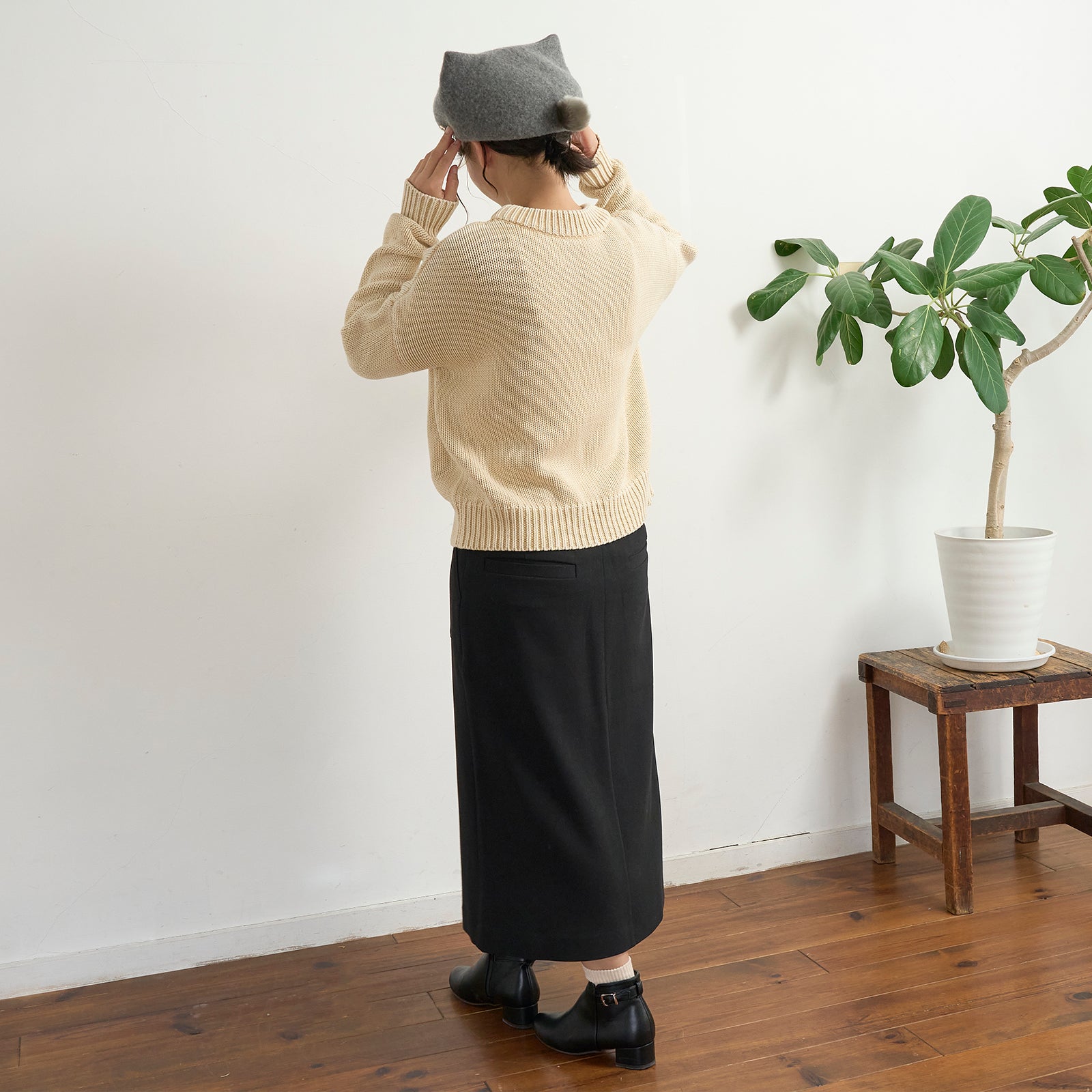 ポンポンネコベレー/黒猫