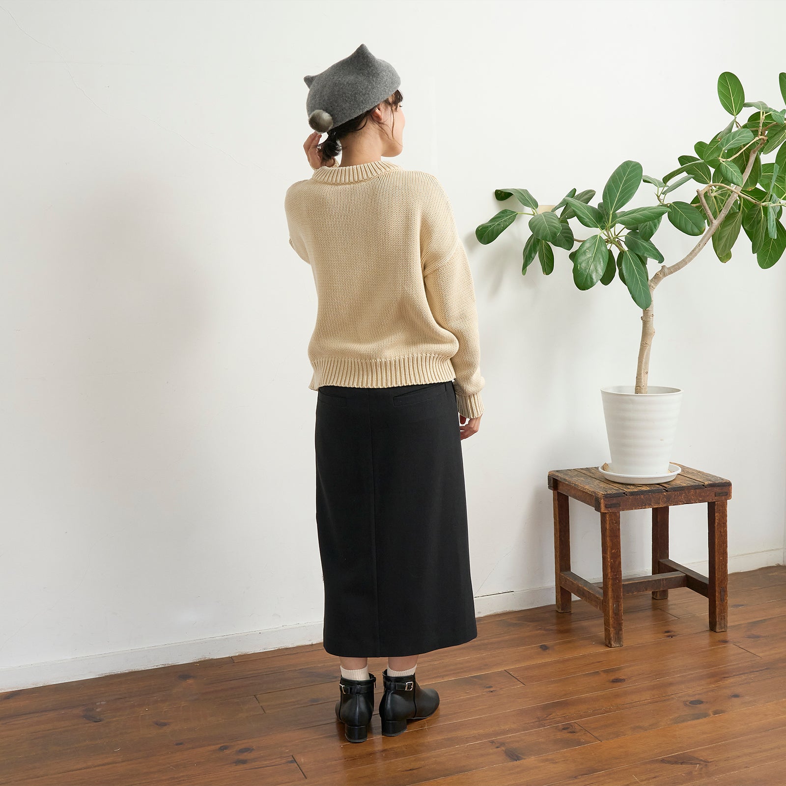 ポンポンネコベレー/黒猫