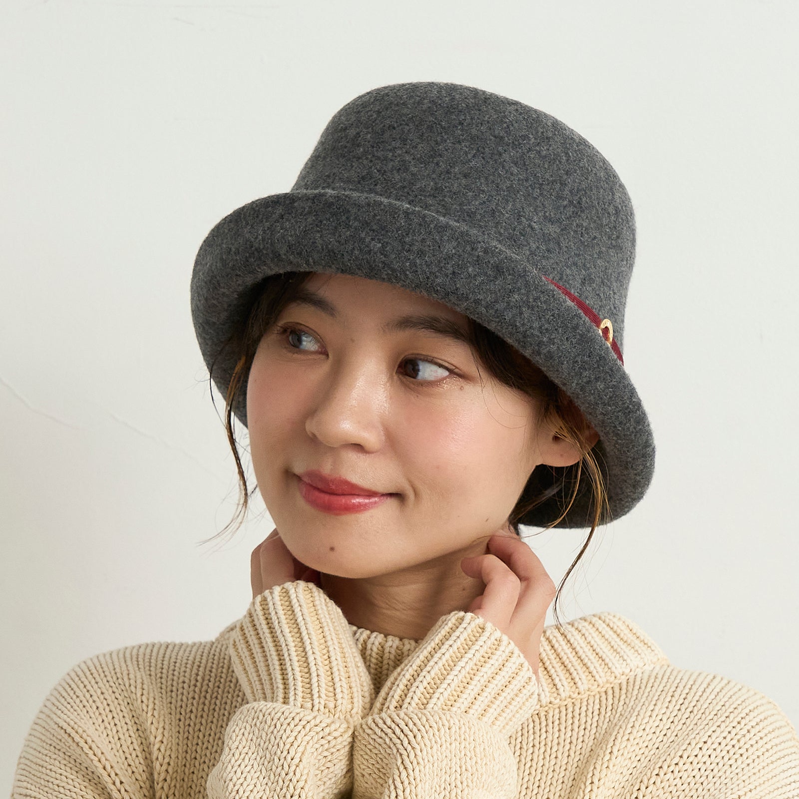 ウールブルトンハット (ニットリボン)
