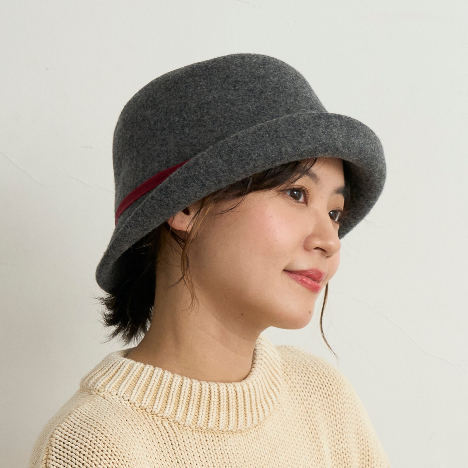 ウールブルトンハット (ニットリボン)