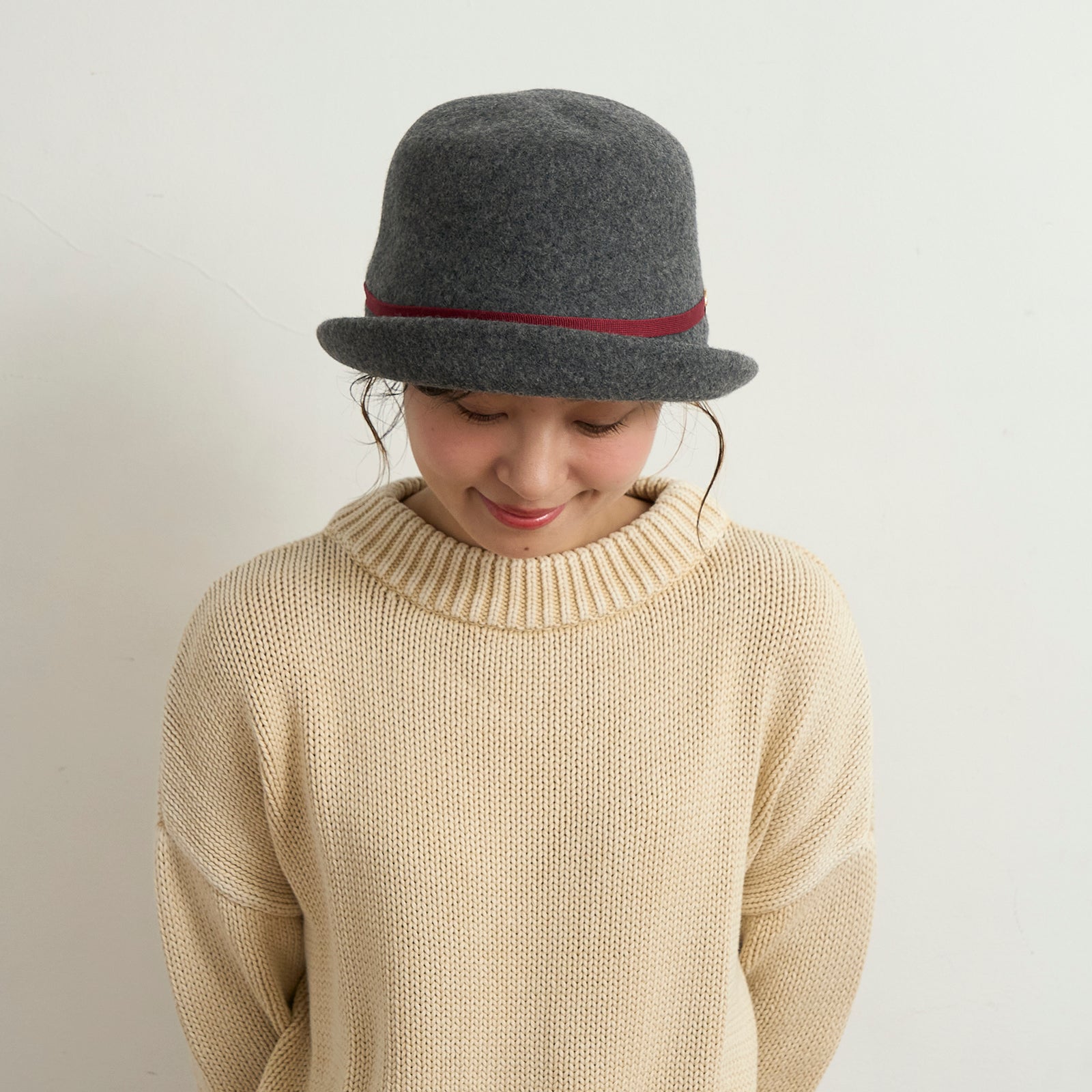 ウールブルトンハット (ニットリボン)
