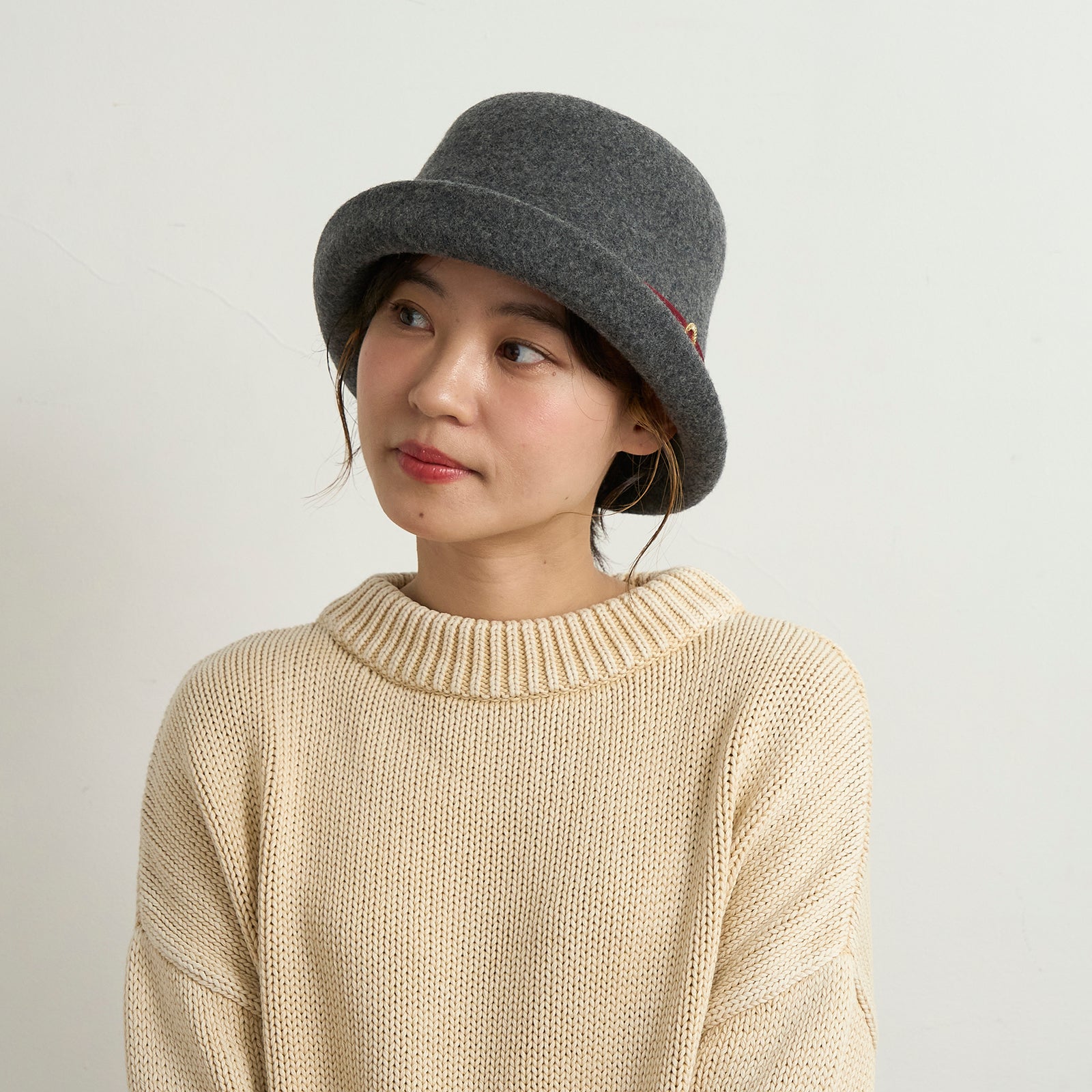 ウールブルトンハット (ニットリボン)