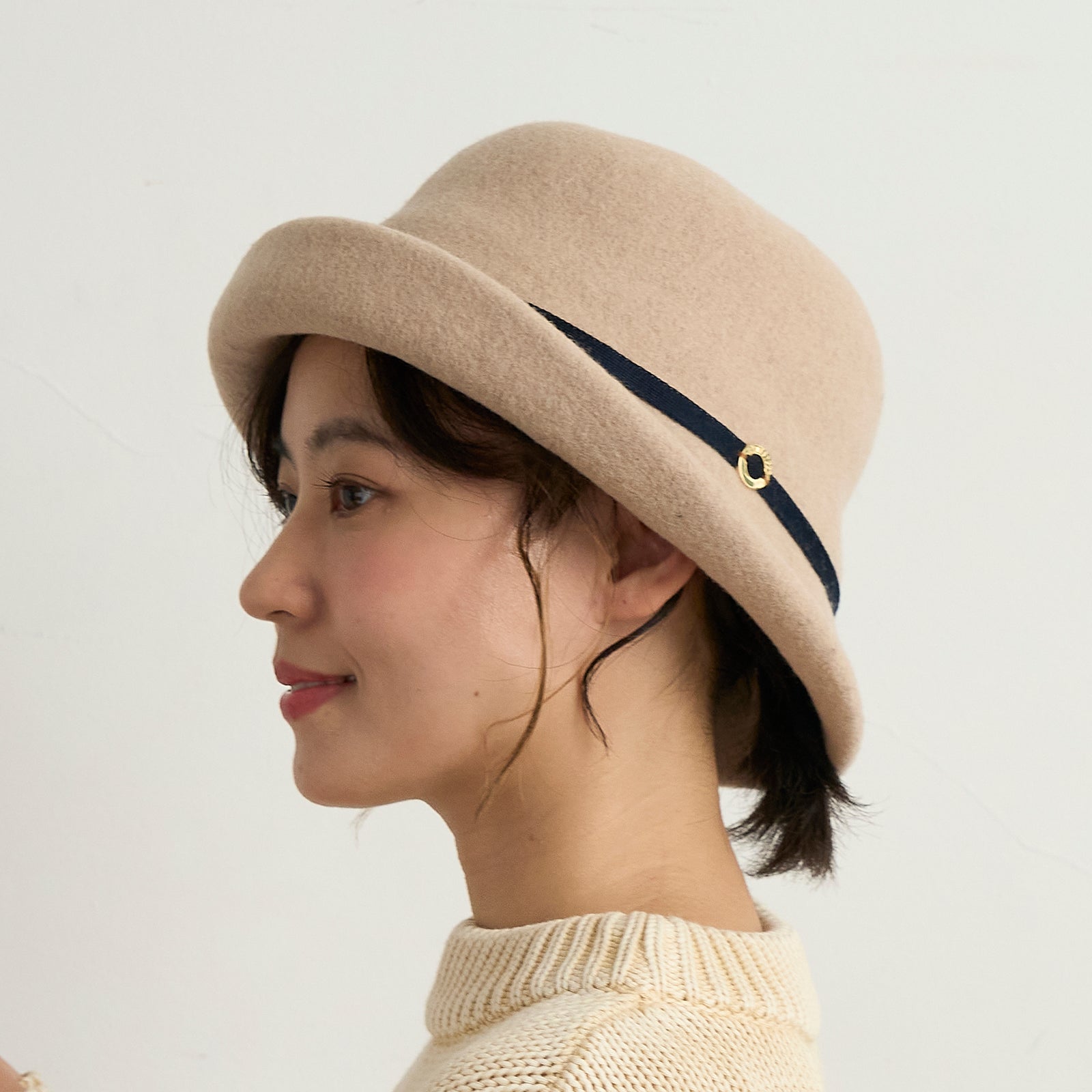 ウールブルトンハット (ニットリボン)