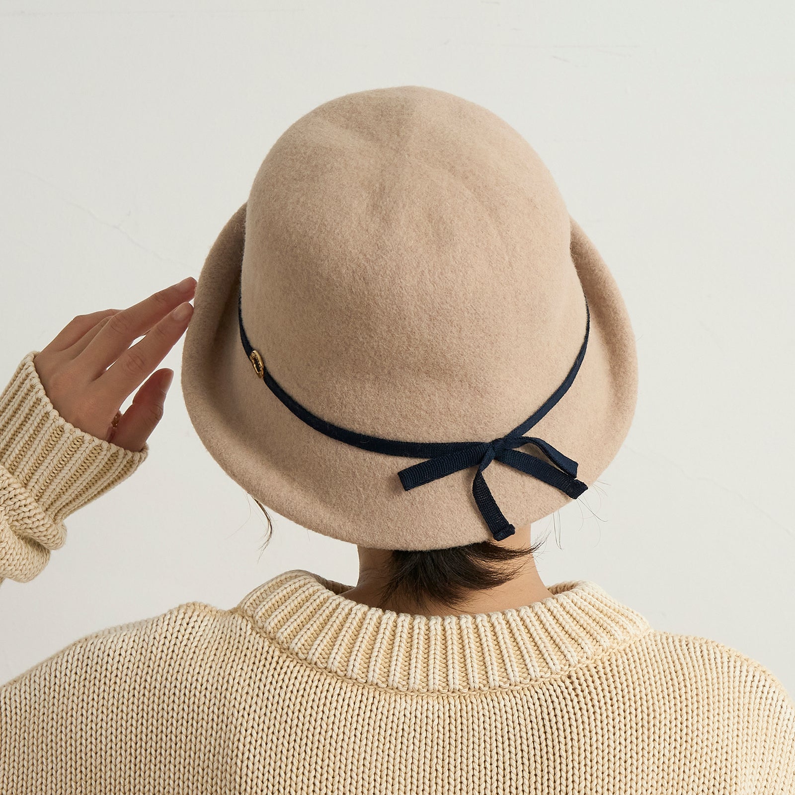 ウールブルトンハット (ニットリボン)