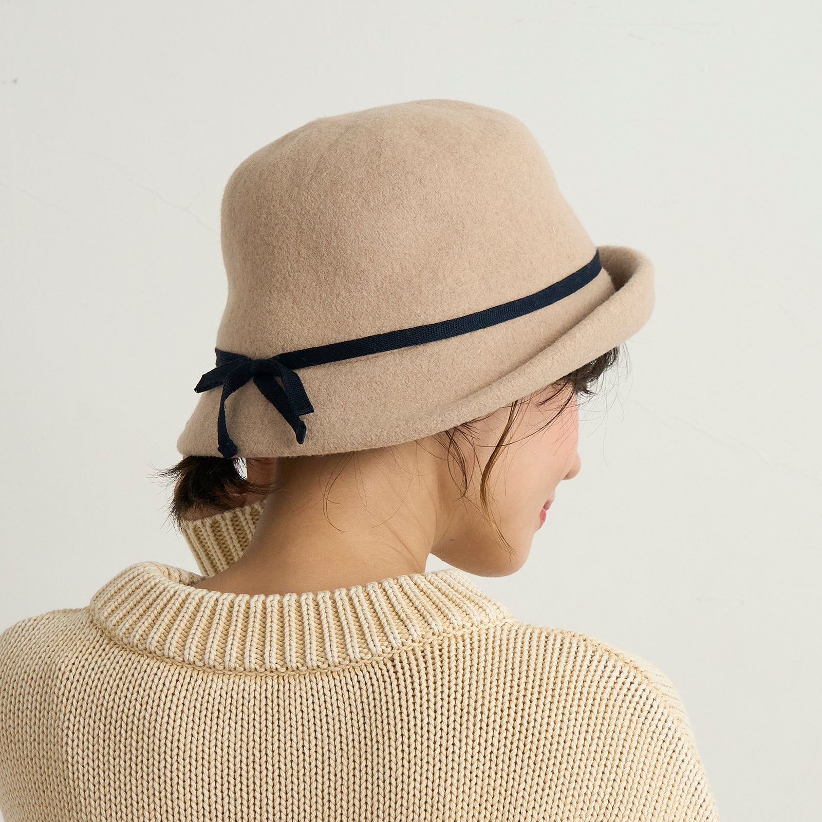 ウールブルトンハット (ニットリボン)