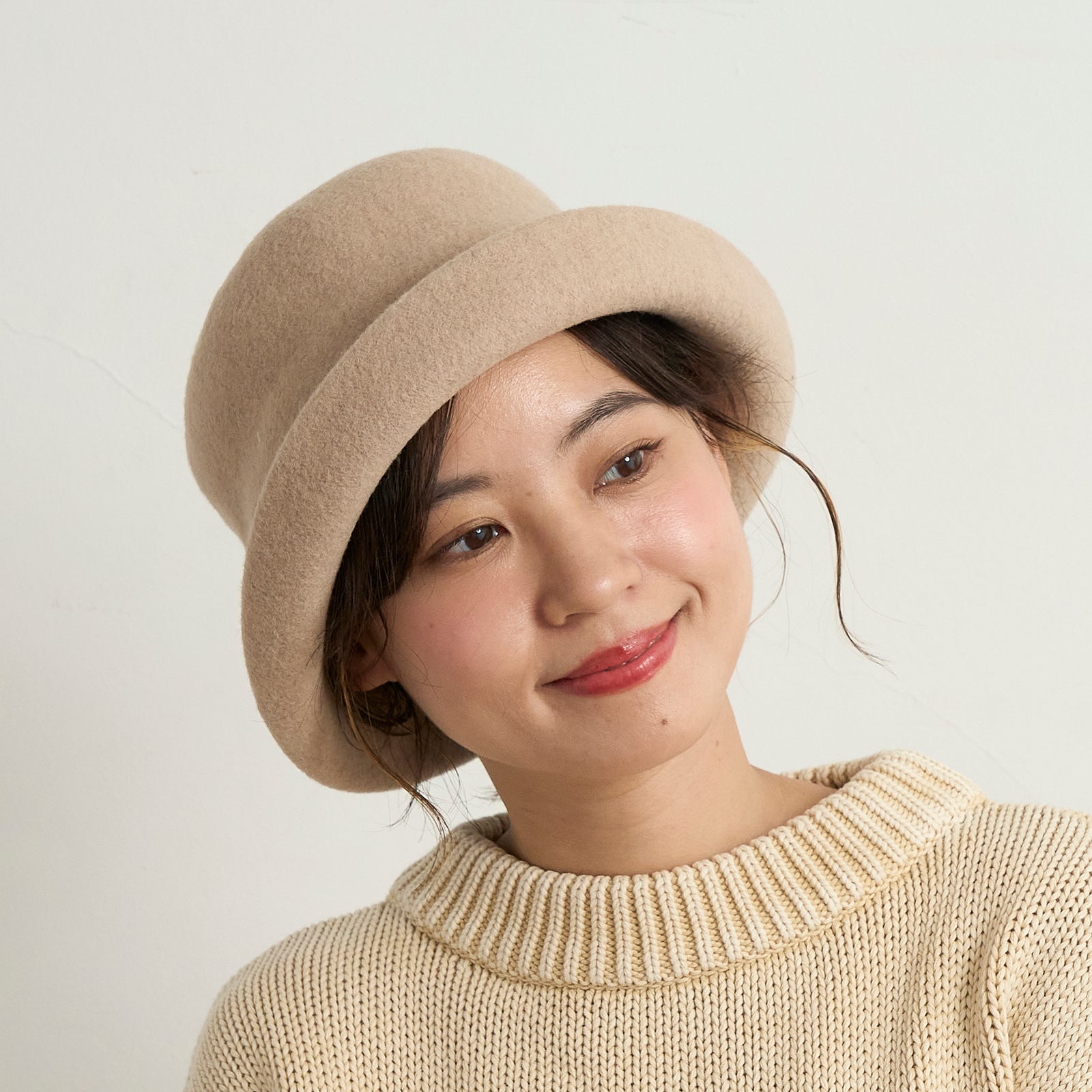 ウールブルトンハット (ニットリボン)