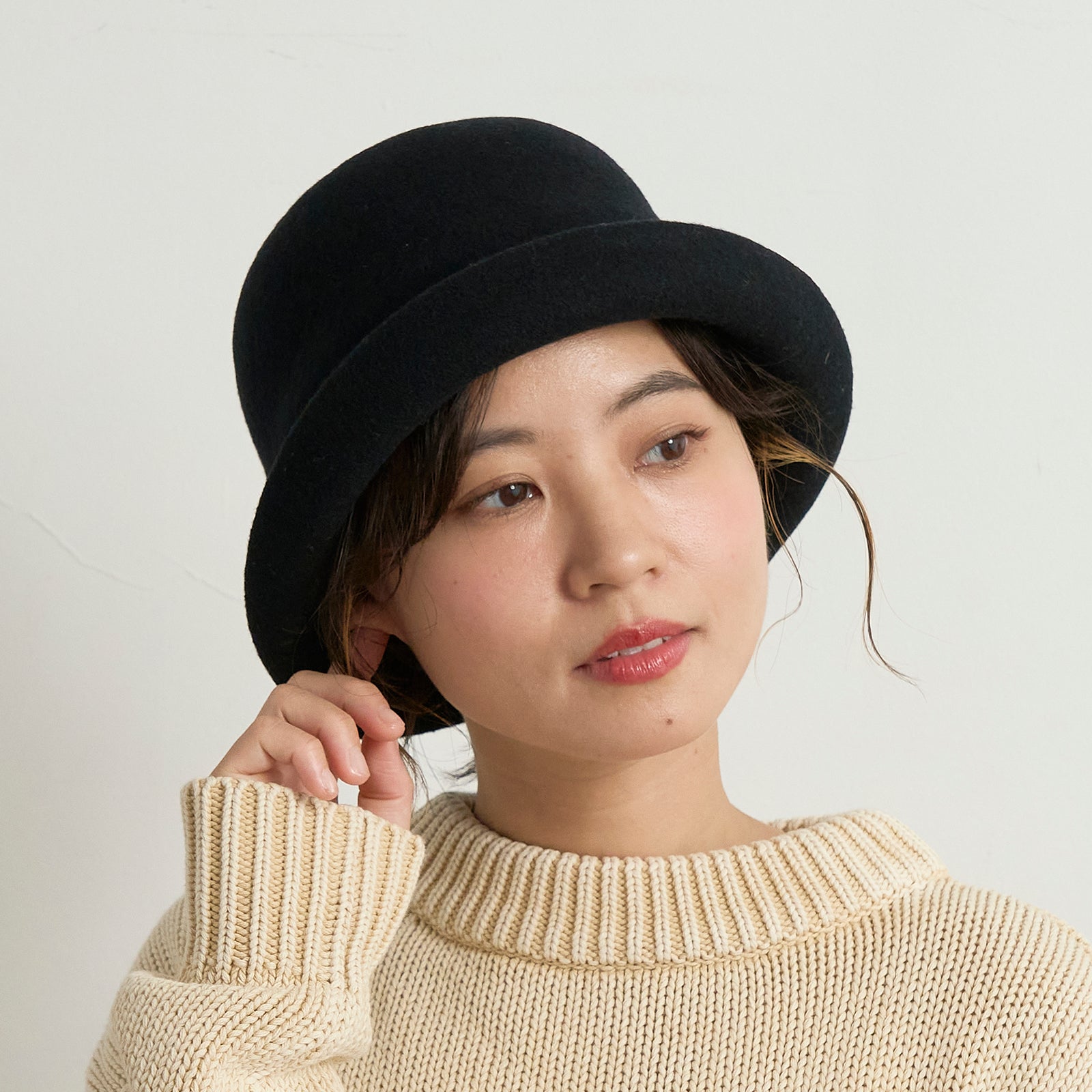 ウールブルトンハット (ニットリボン)