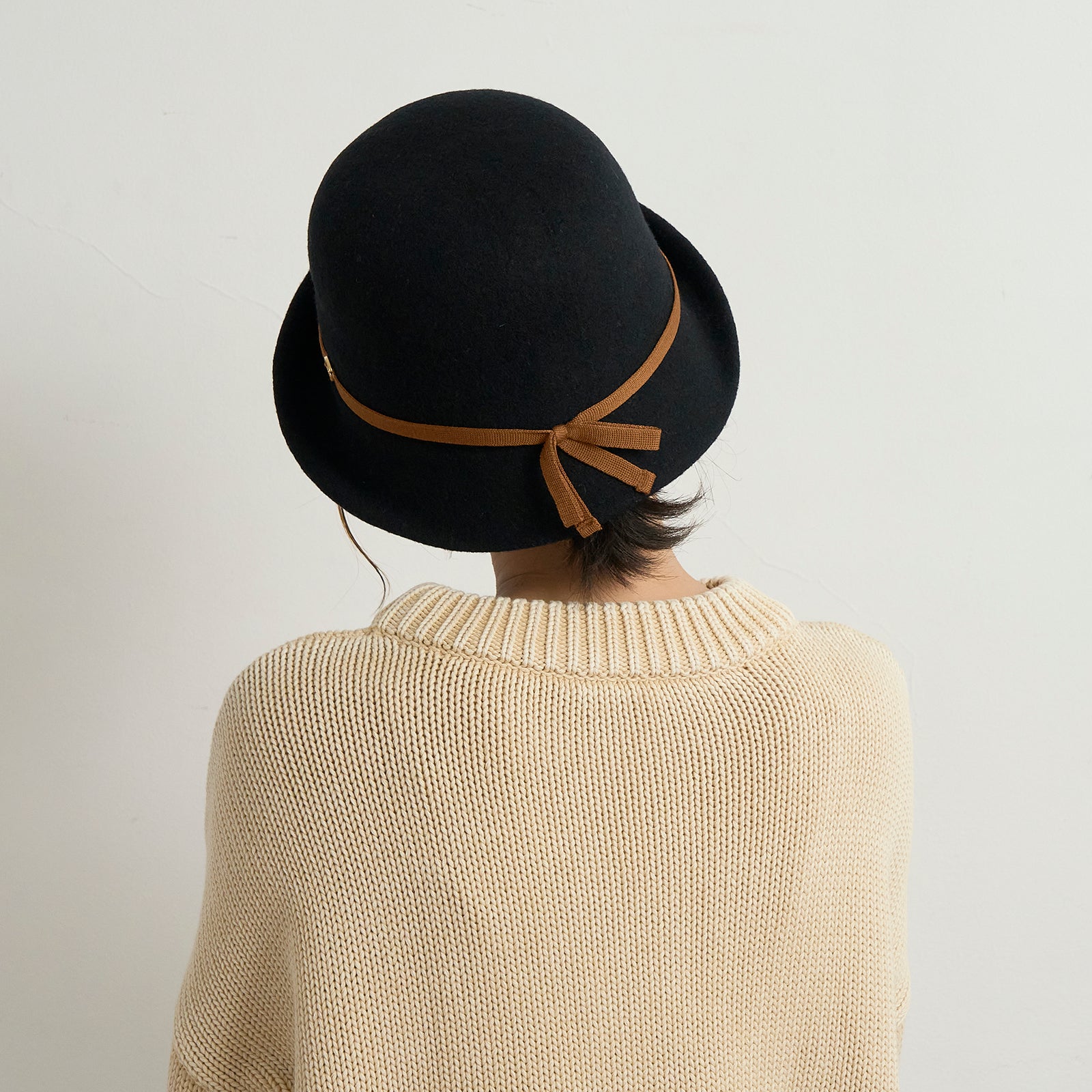 ウールブルトンハット (ニットリボン)