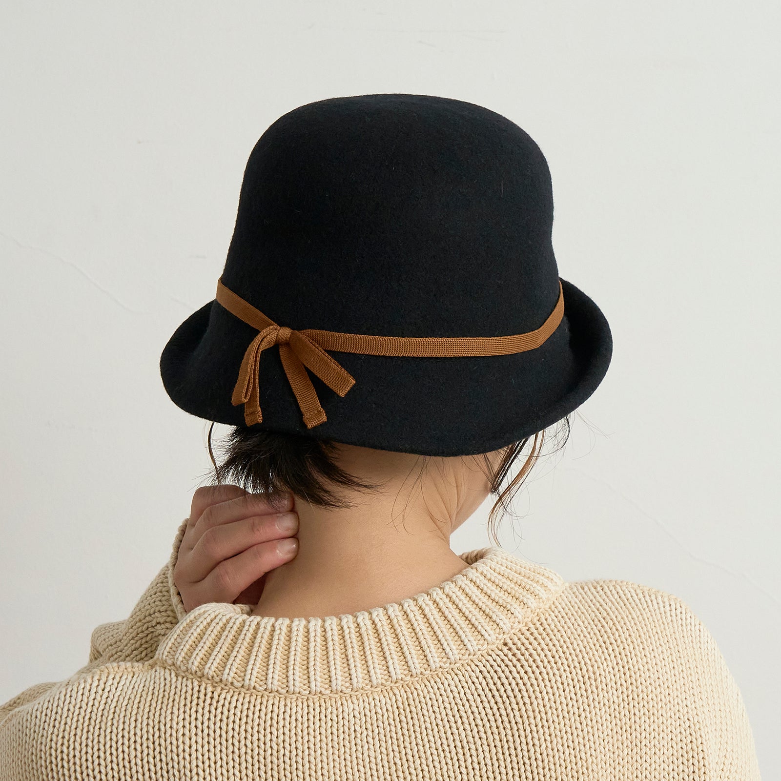 ウールブルトンハット (ニットリボン)