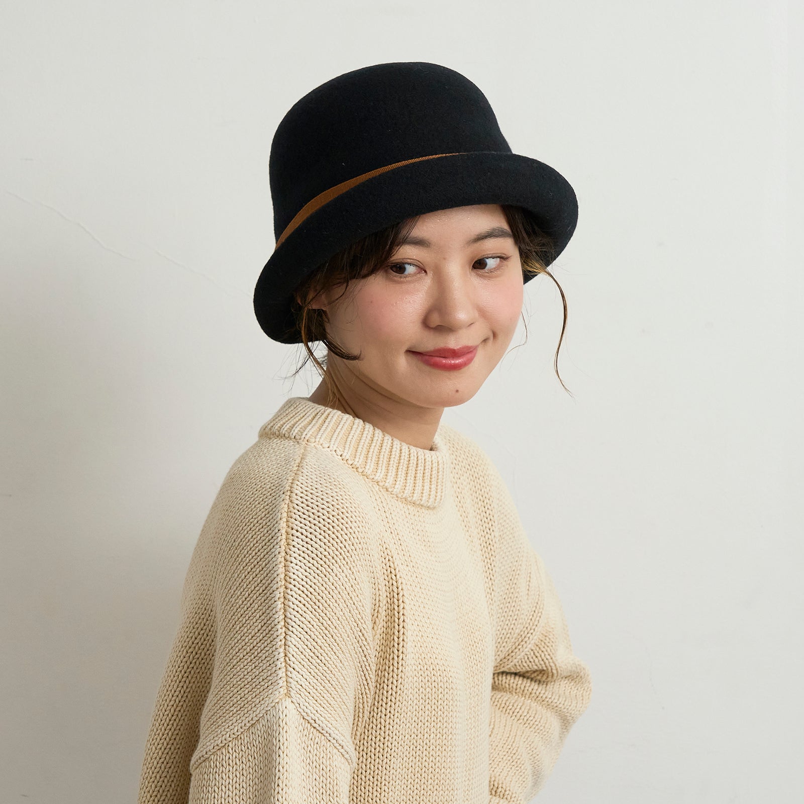 ウールブルトンハット (ニットリボン)