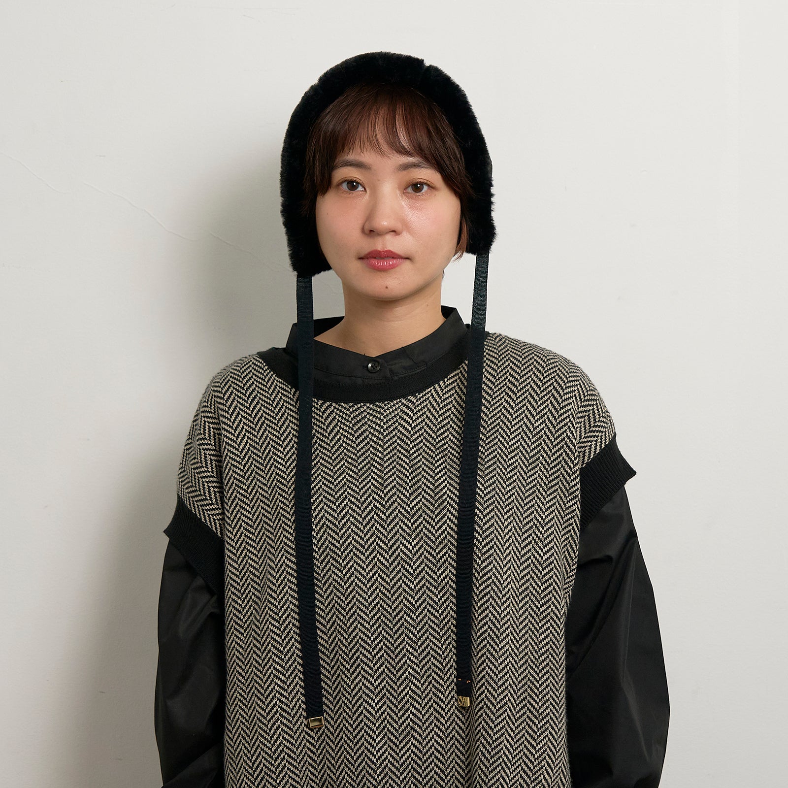 スエードボンネットフード