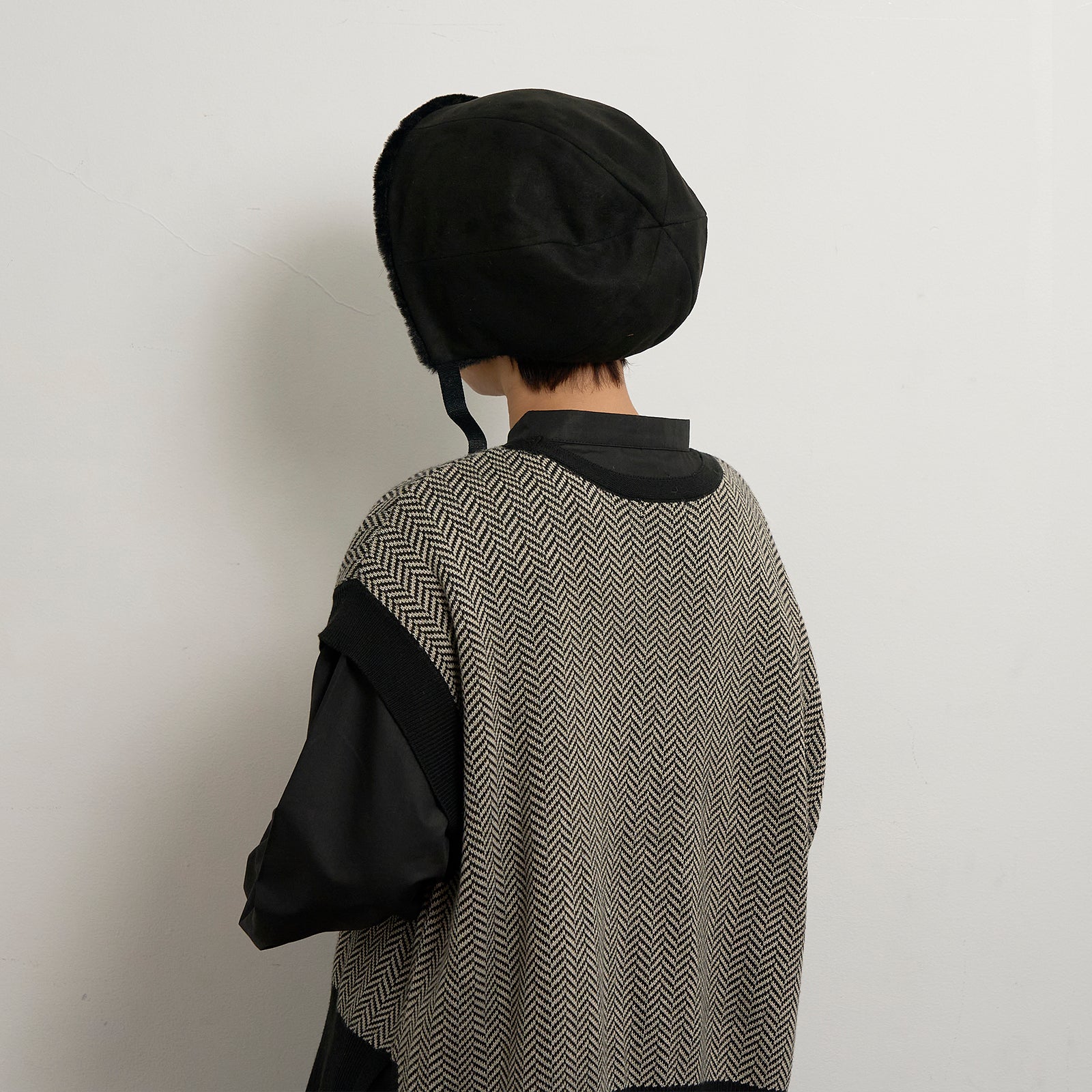 スエードボンネットフード