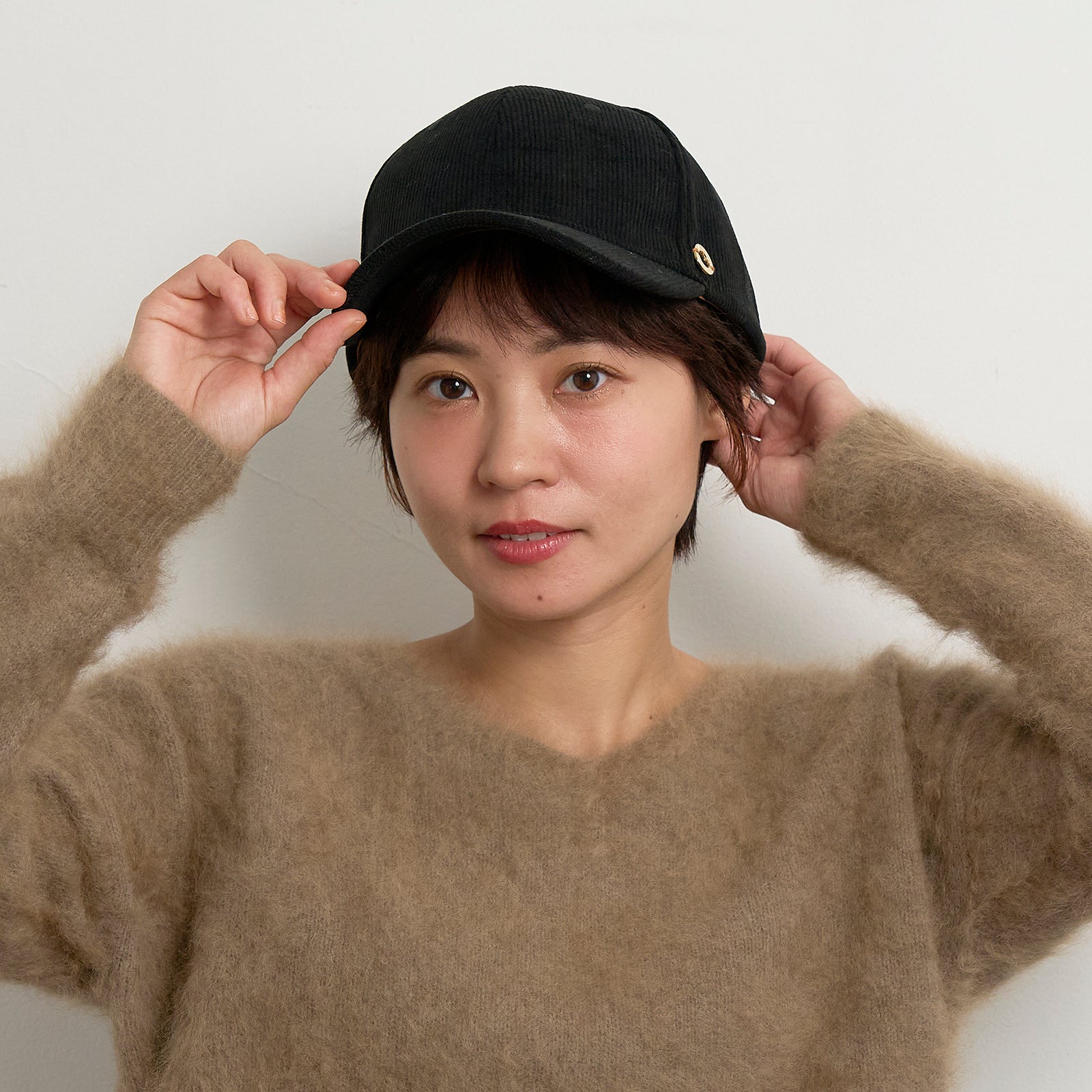 コーデュロイキャップ