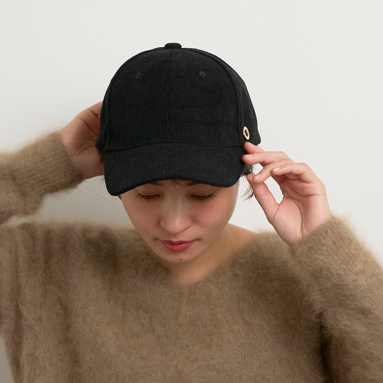 コーデュロイキャップ