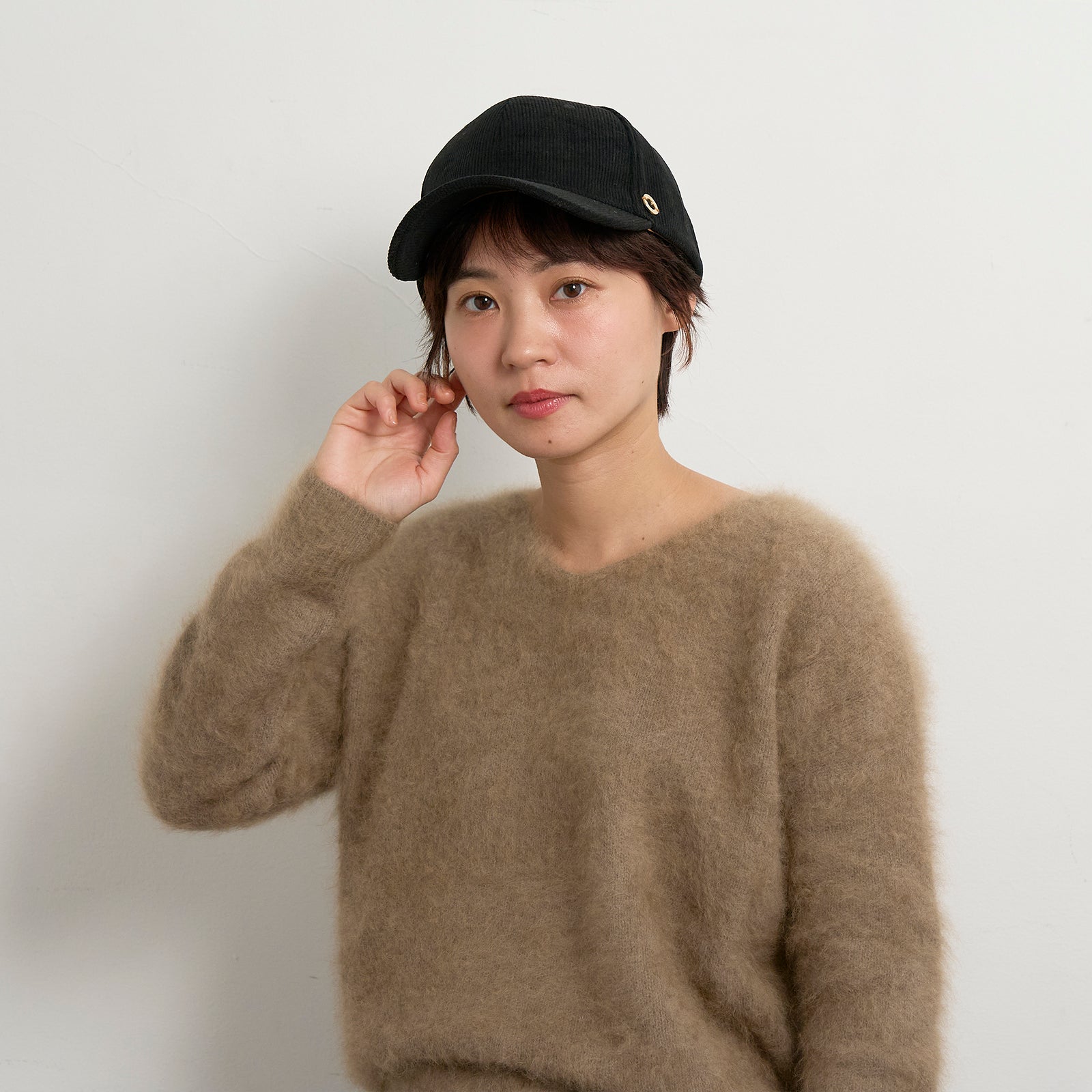 コーデュロイキャップ