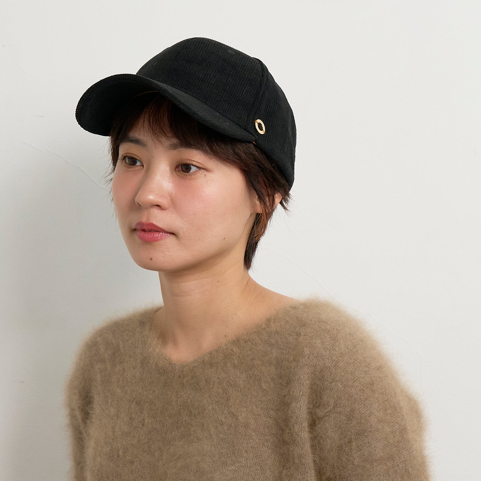 コーデュロイキャップ