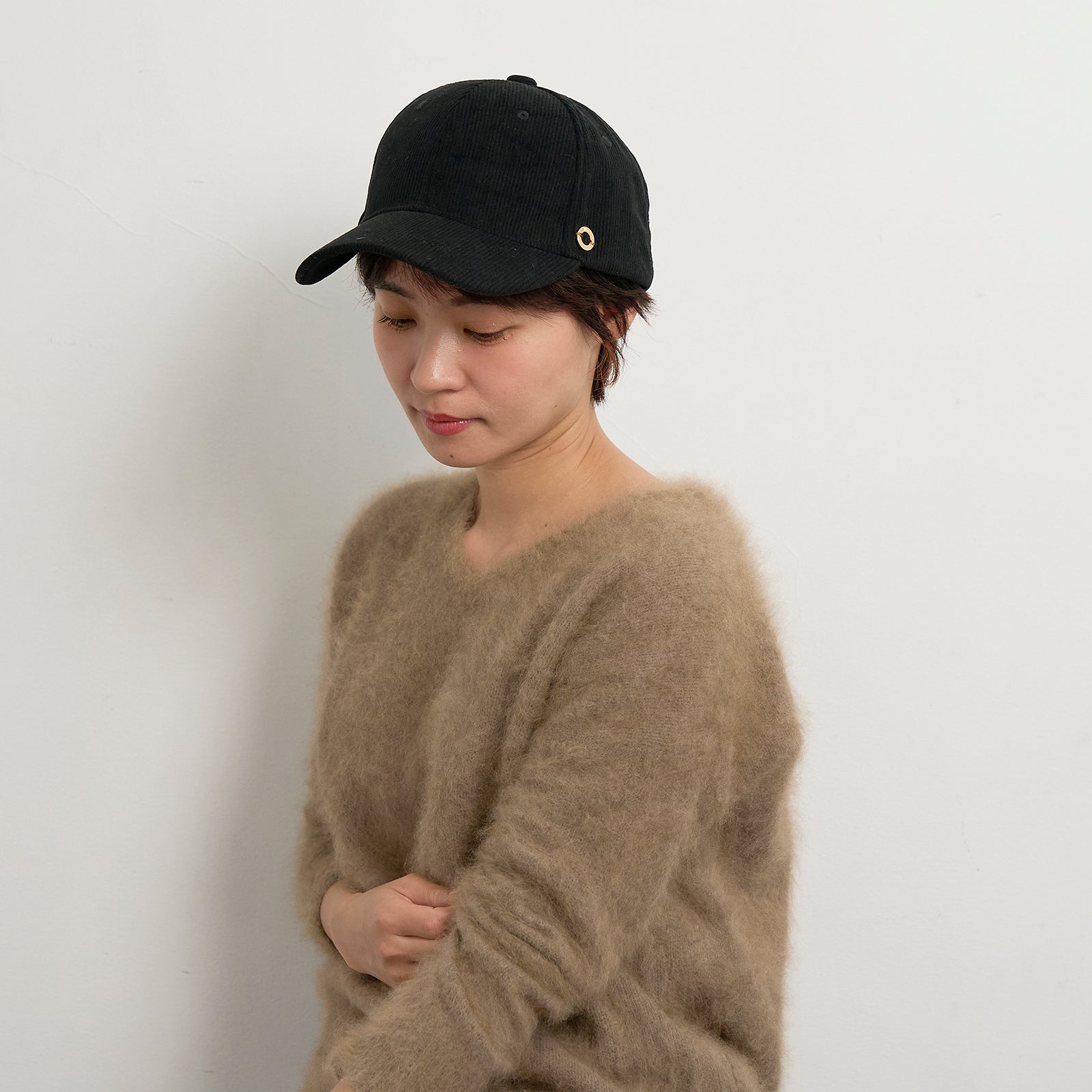 コーデュロイキャップ