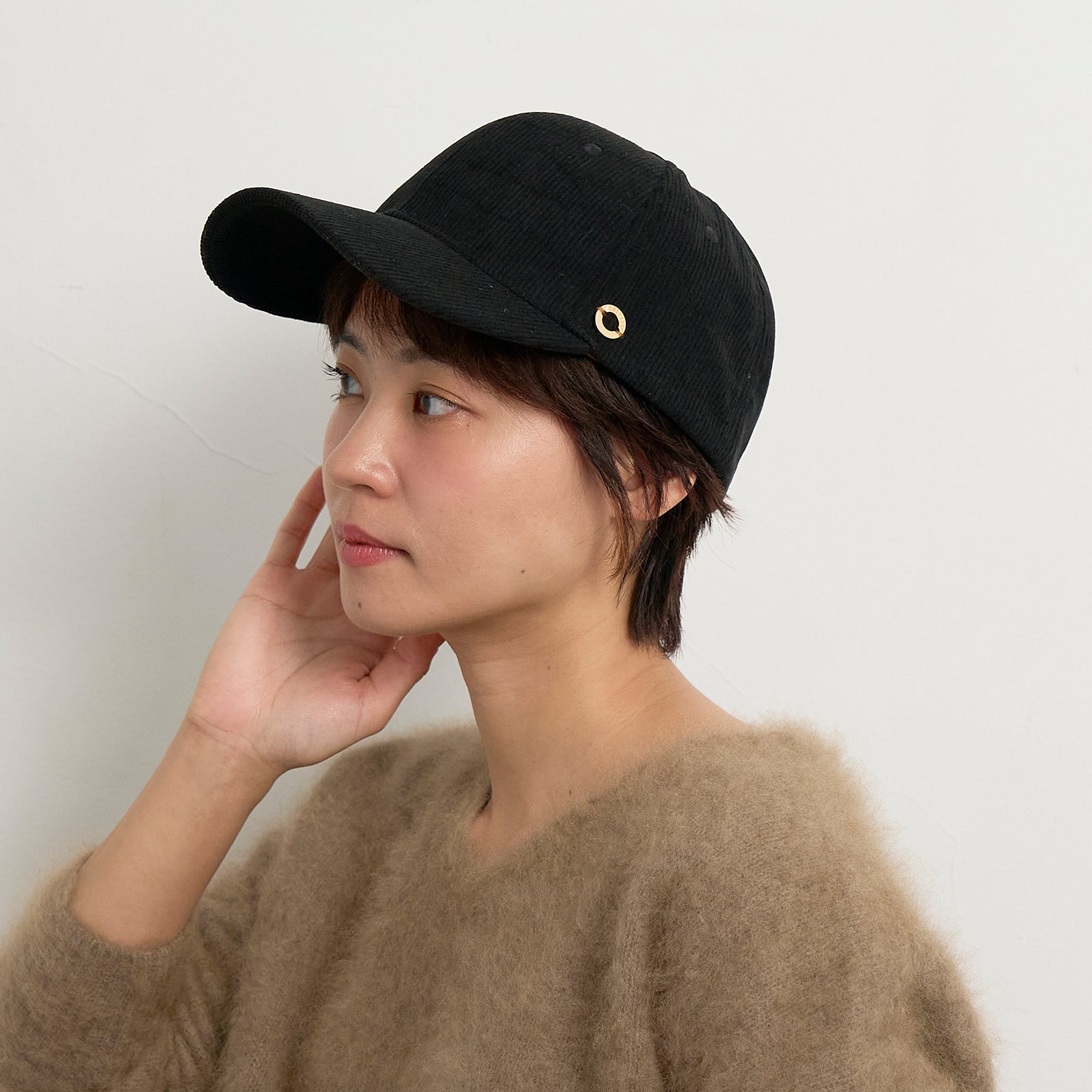 コーデュロイキャップ