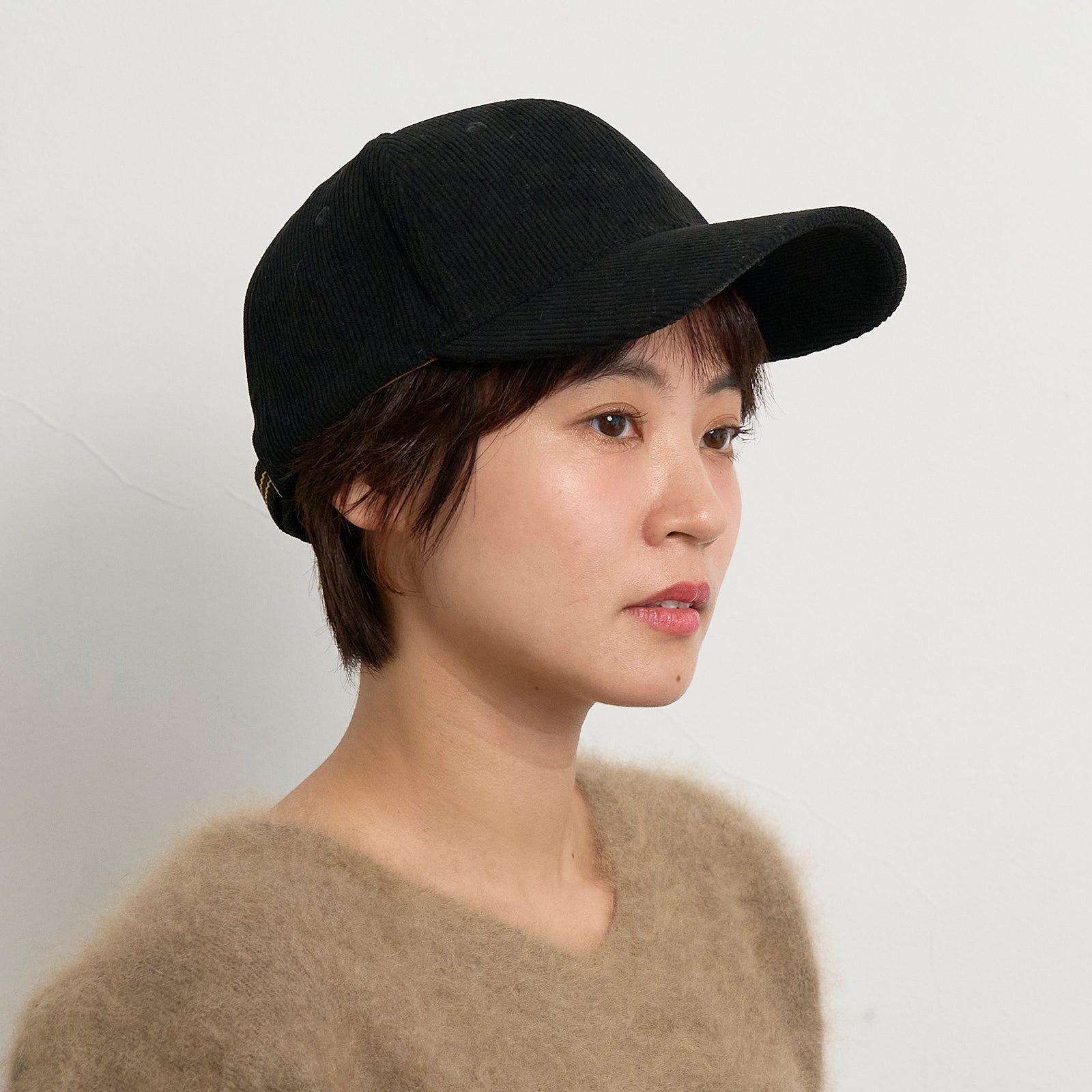 コーデュロイキャップ