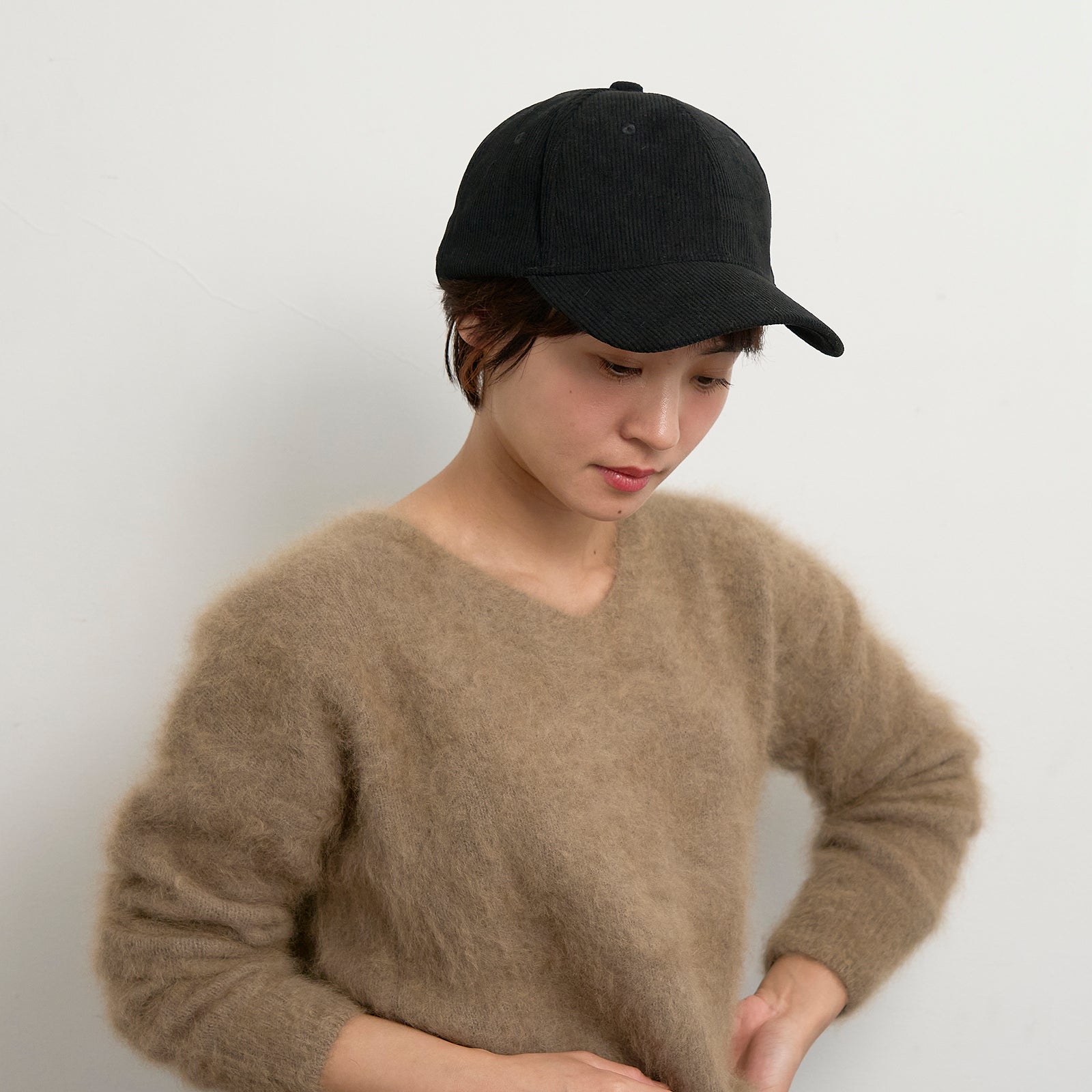 コーデュロイキャップ