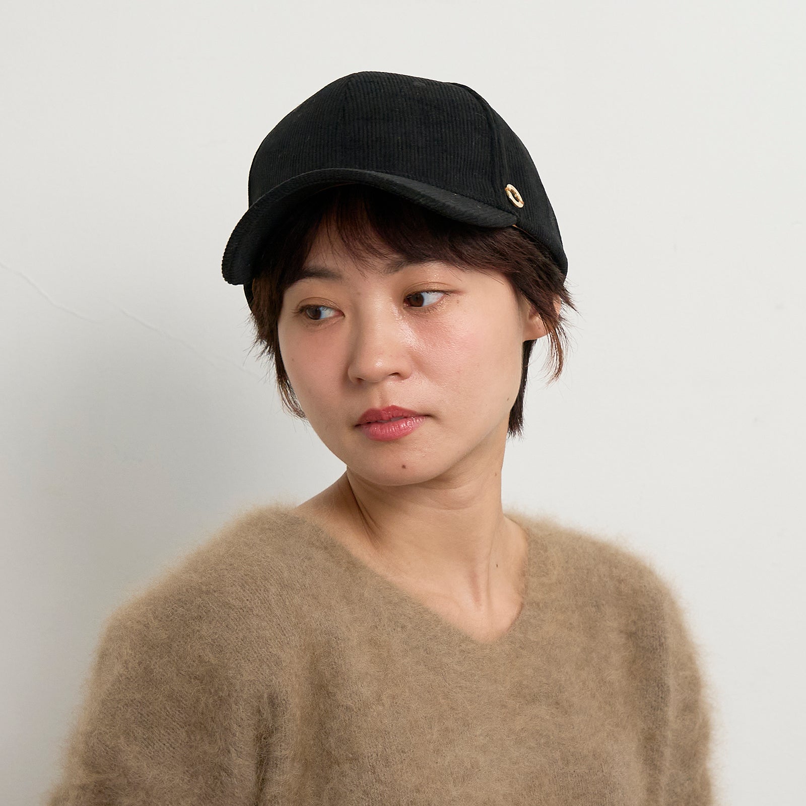 コーデュロイキャップ