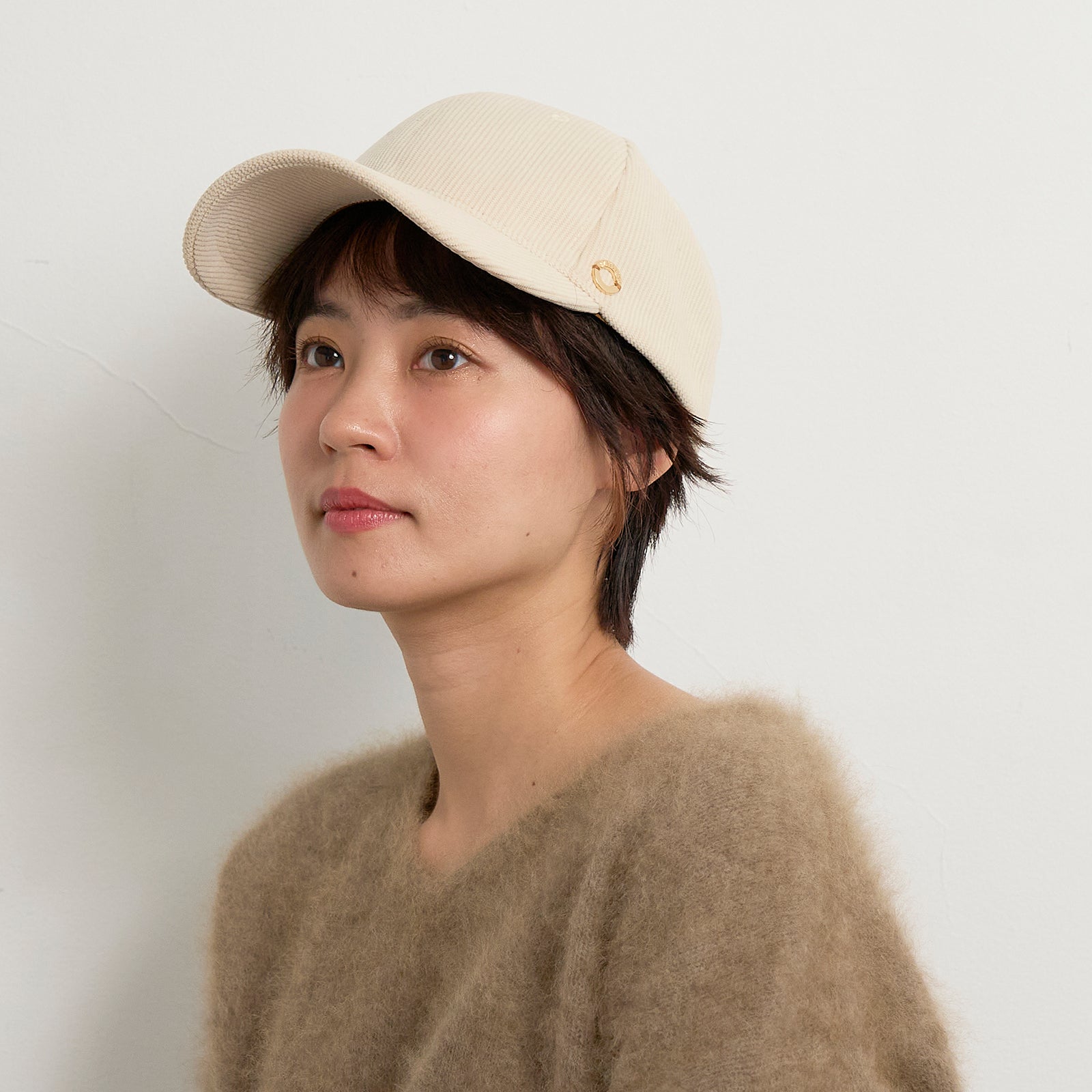 コーデュロイキャップ